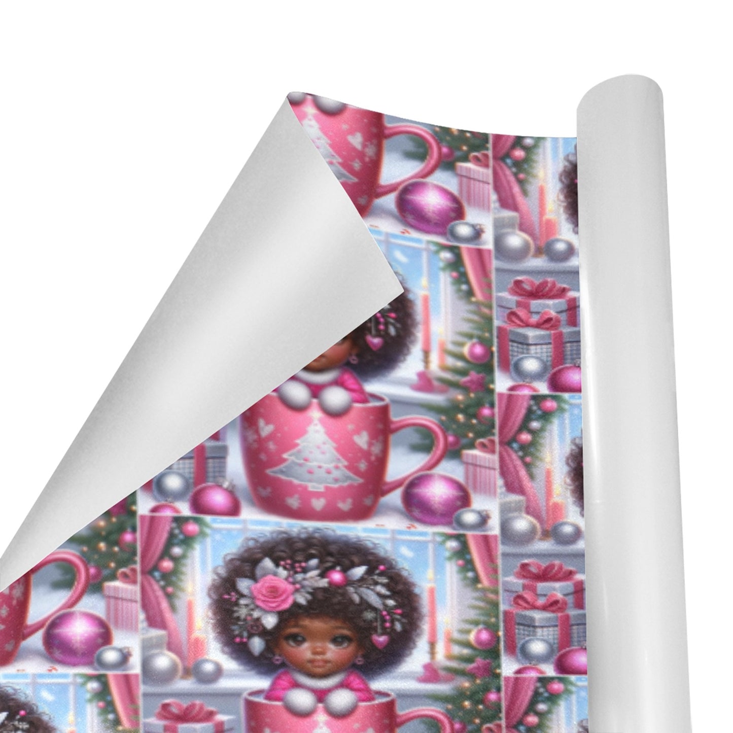 Christmas Cocoa 2.1 Custom Gift Wrapping Paper 58"x 23" (1 Roll)(Made in Queens)