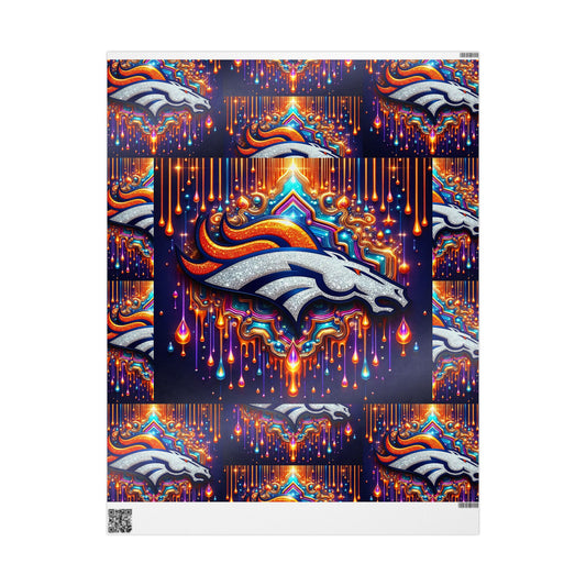 Denver Broncos Themed Gift Wrapping Papers