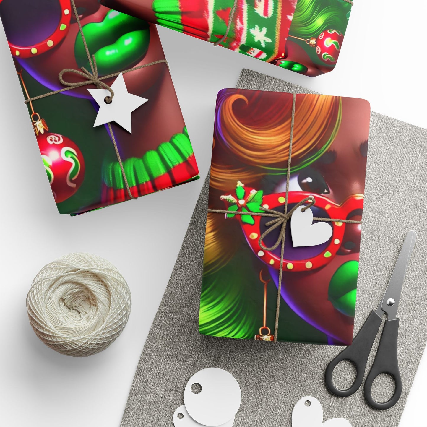 Christmas Quirky Girl 10 Gift Wrapping Papers