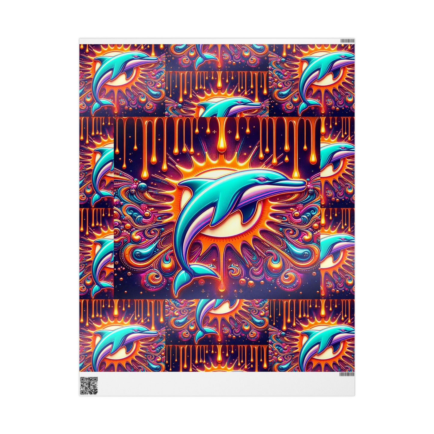 Miami Dolphins Themed Gift Wrapping Papers