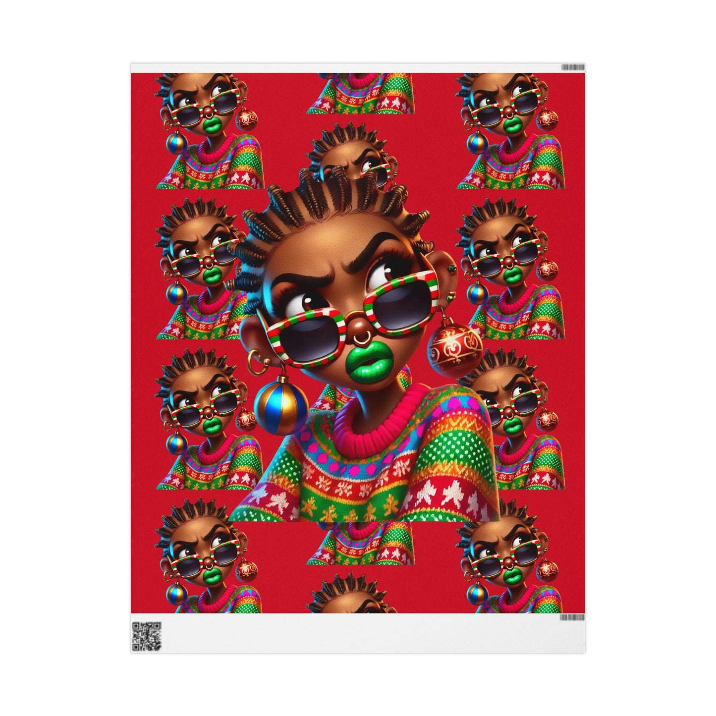 Christmas Quirky Girl 11 Gift Wrapping Papers