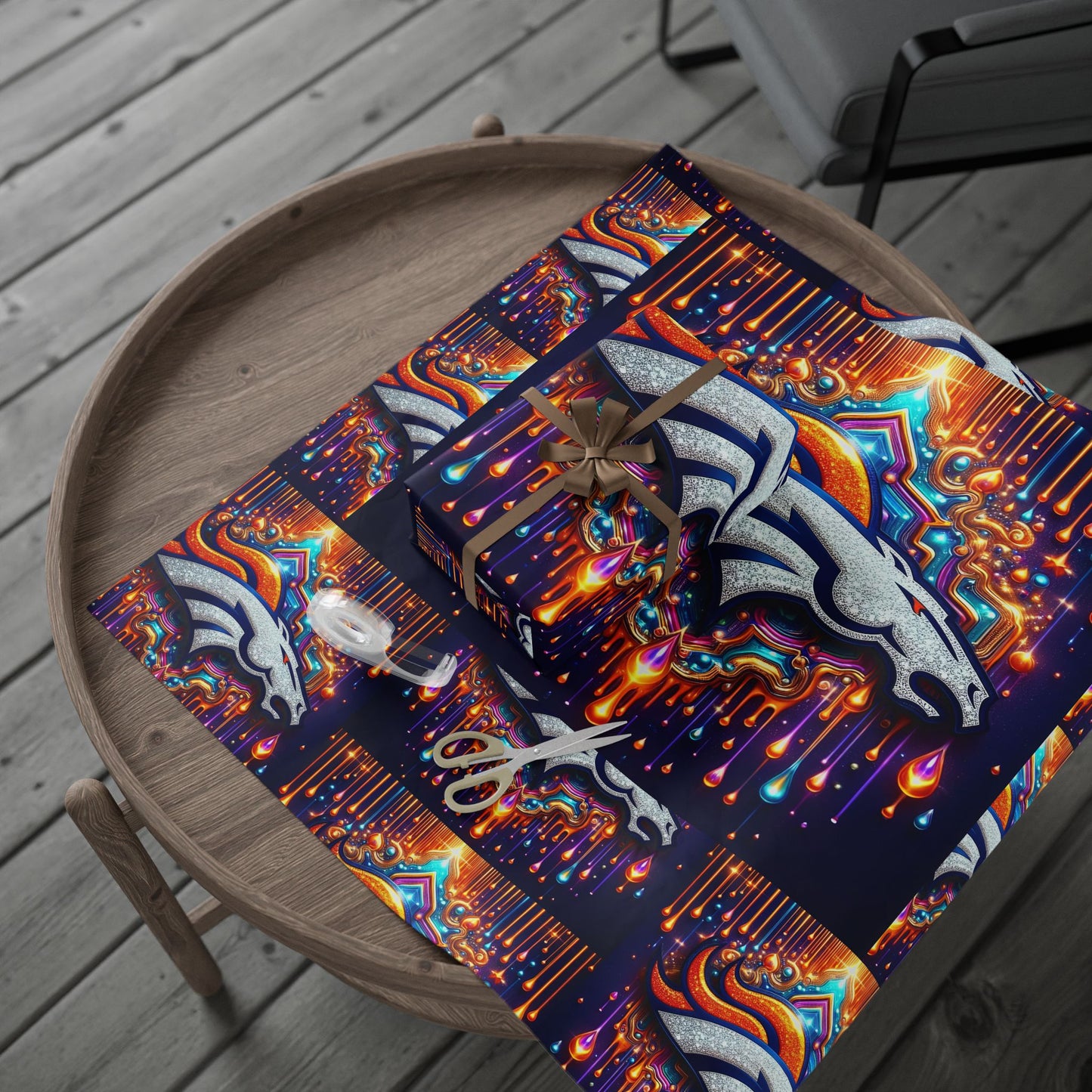 Denver Broncos Themed Gift Wrapping Papers