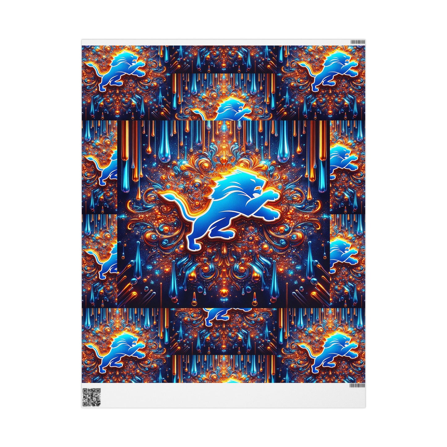 Detroit Lions Themed Gift Wrapping Papers