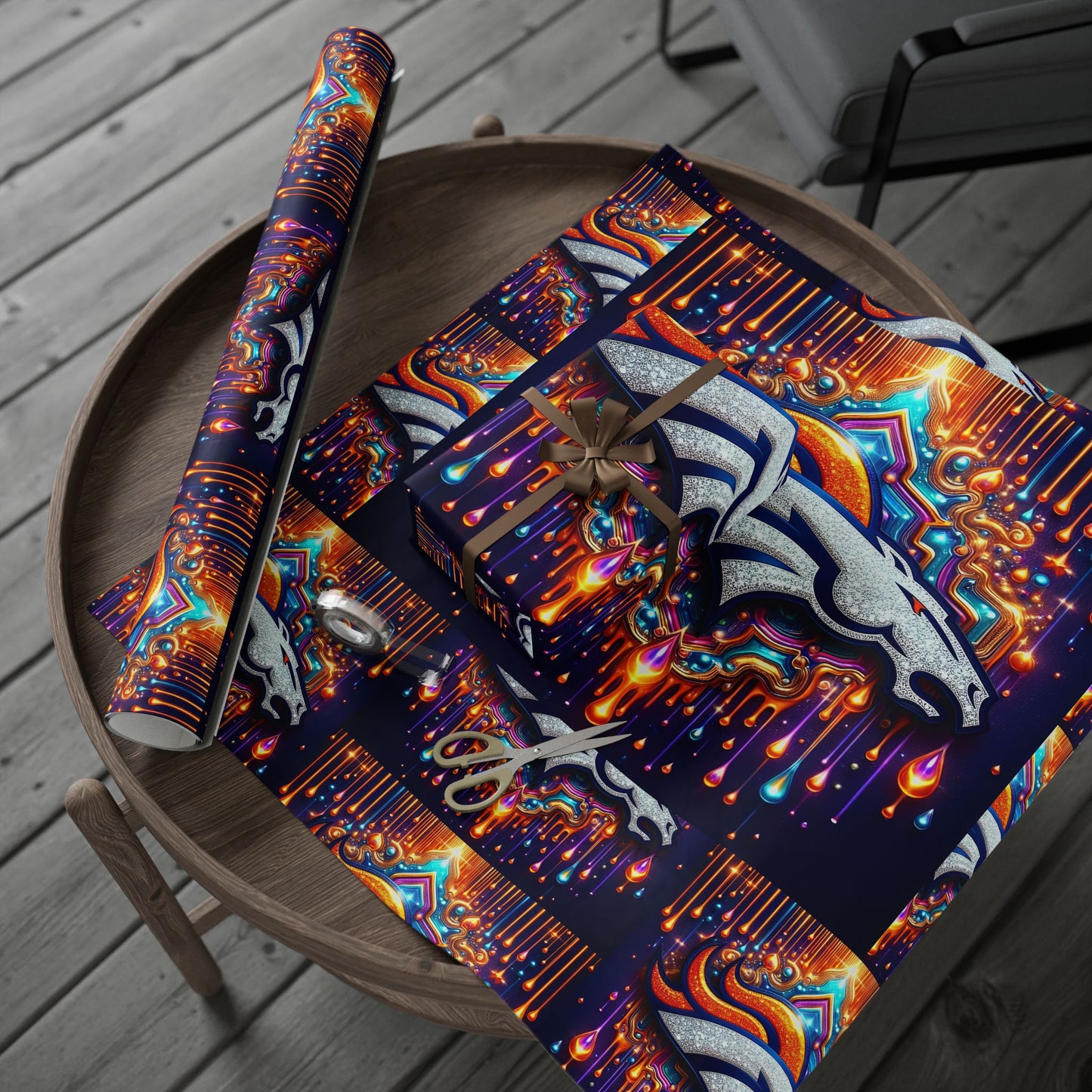 Denver Broncos Themed Gift Wrapping Papers