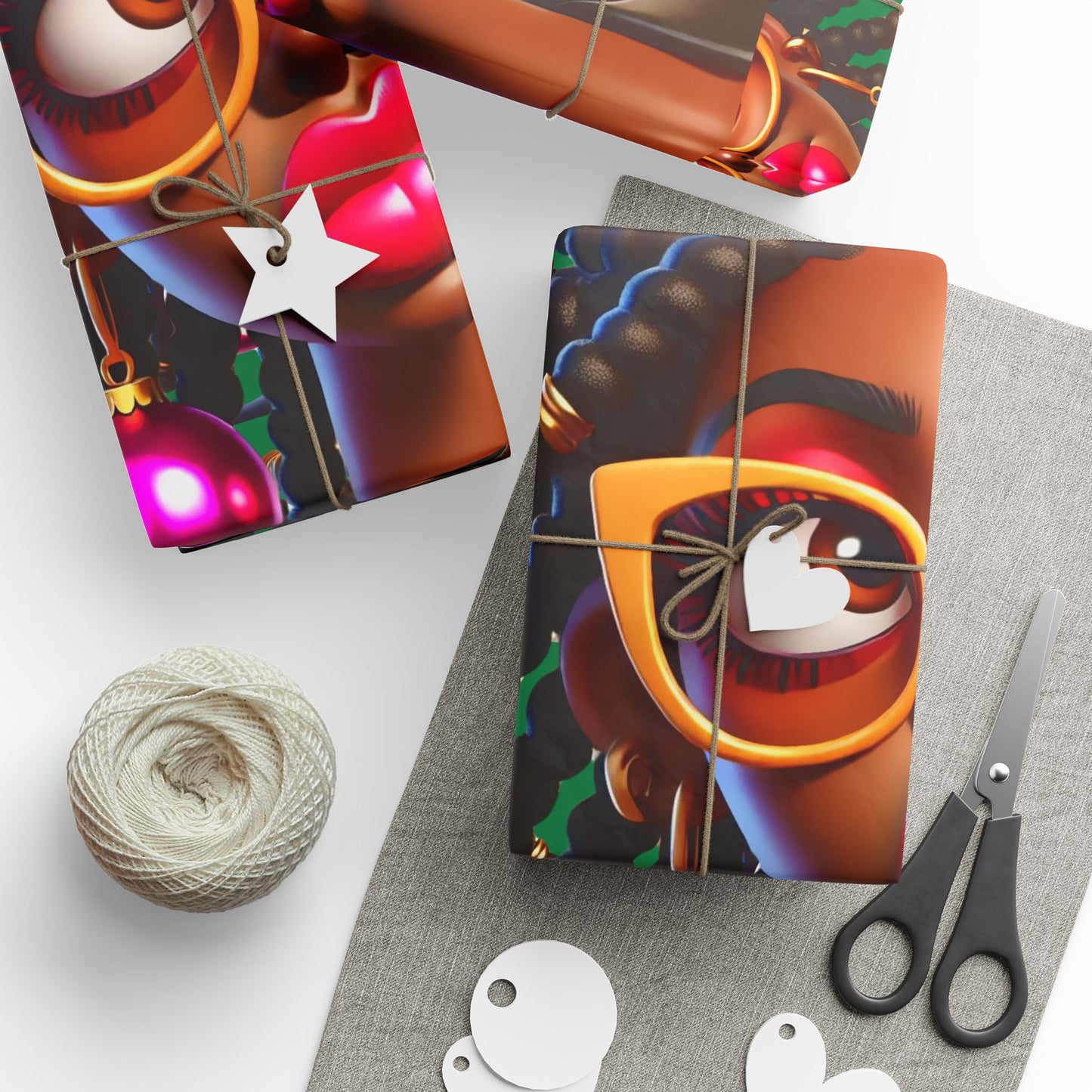 Christmas Quirky Girl 7 Gift Wrapping Papers