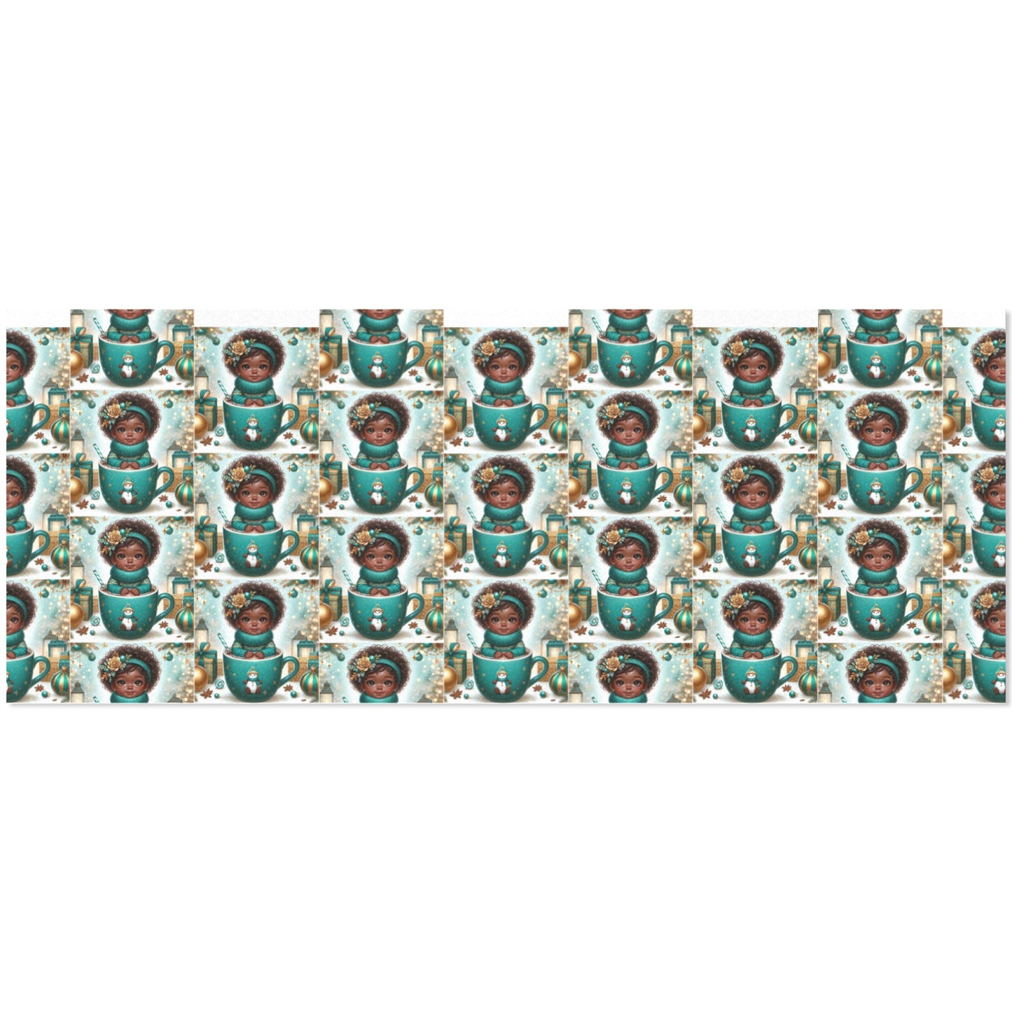 Christmas Cocoa 1 Custom Gift Wrapping Paper 58"x 23" (1 Roll)(Made in Queens)