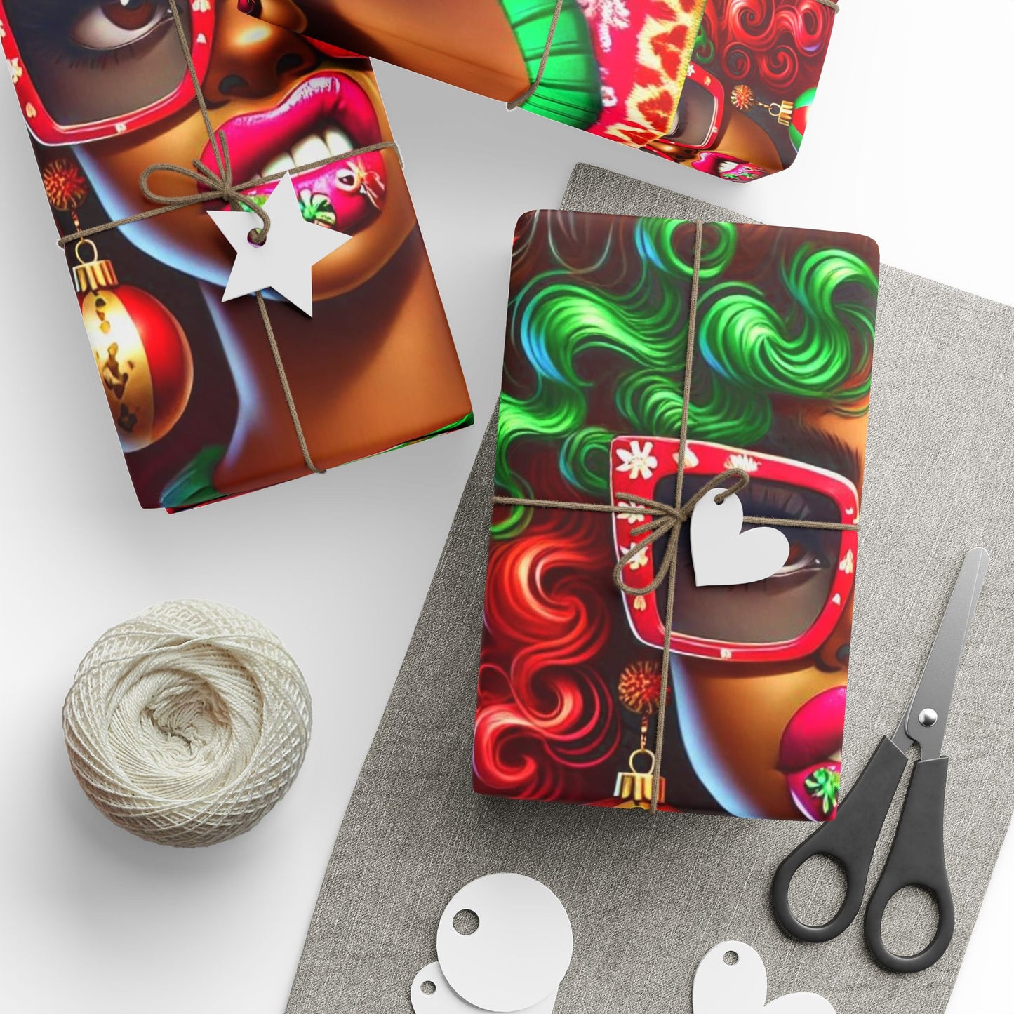 Christmas Quirky Girl 2 Gift Wrapping Papers