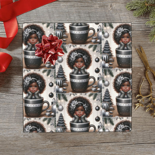 Christmas Cocoa 11 Custom Gift Wrapping Paper 58"x 23" (1 Roll)(Made in Queens)