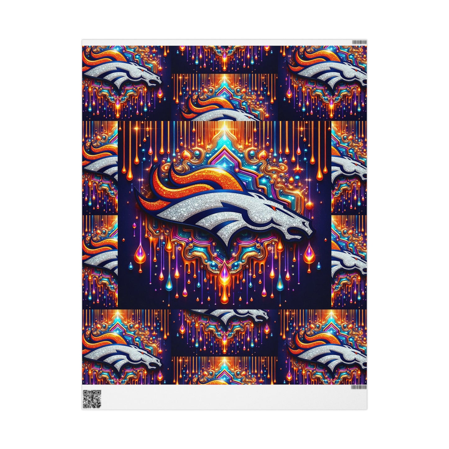 Denver Broncos Themed Gift Wrapping Papers