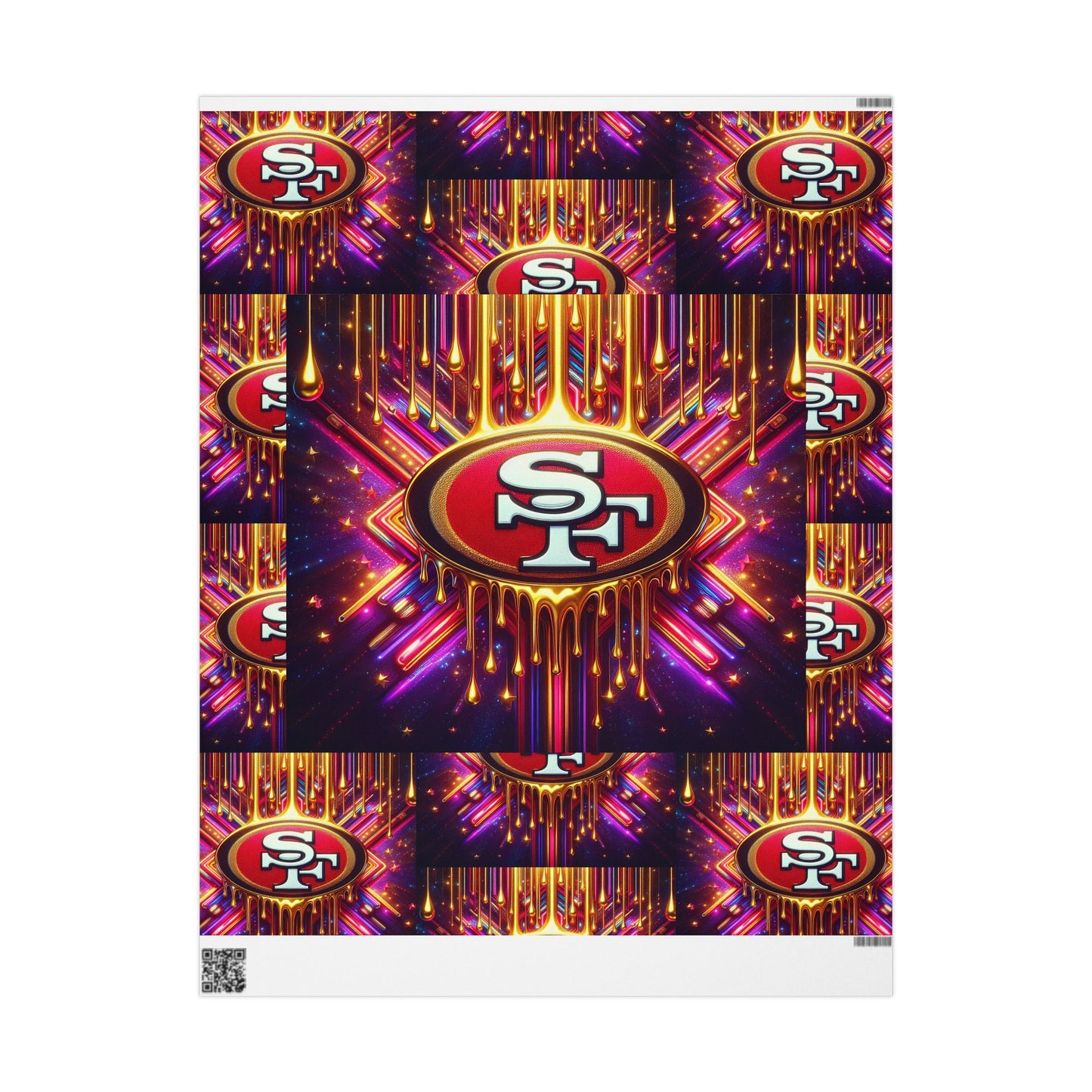 San Francisco 49ers themed Gift Wrapping Papers