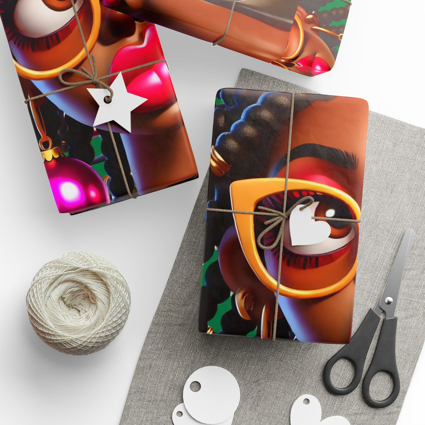 Christmas Quirky Girl 7 Gift Wrapping Papers