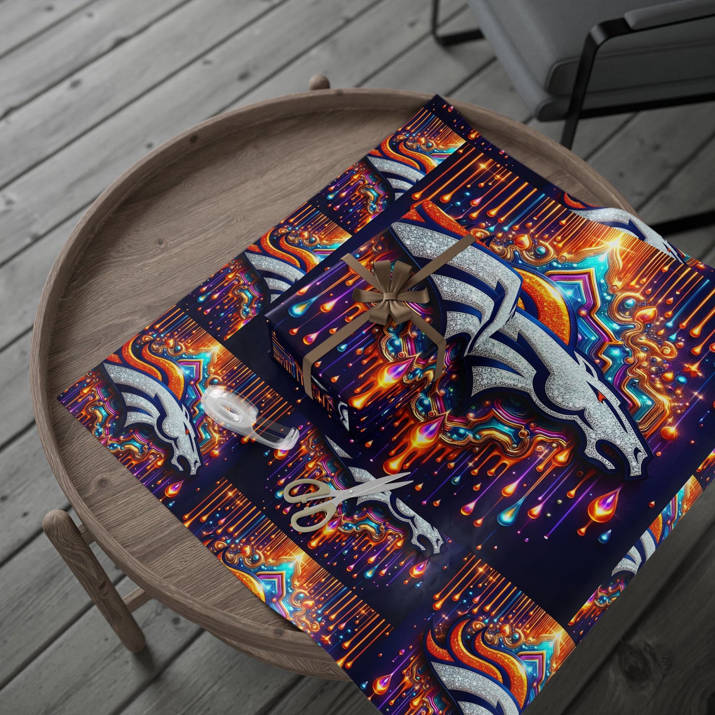 Denver Broncos Themed Gift Wrapping Papers