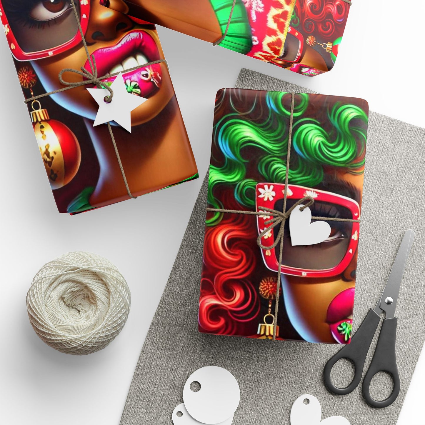 Christmas Quirky Girl 2 Gift Wrapping Papers