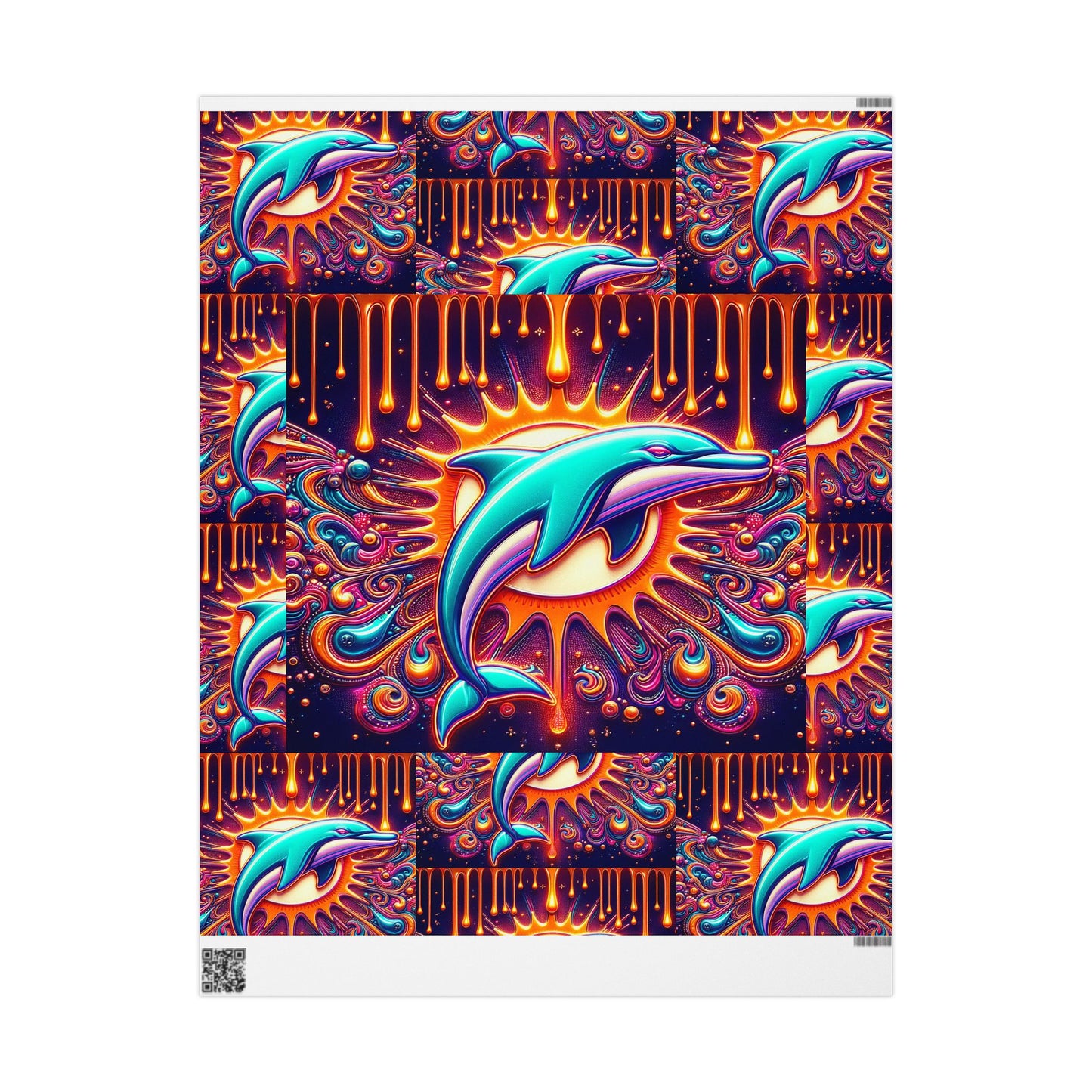 Miami Dolphins Themed Gift Wrapping Papers