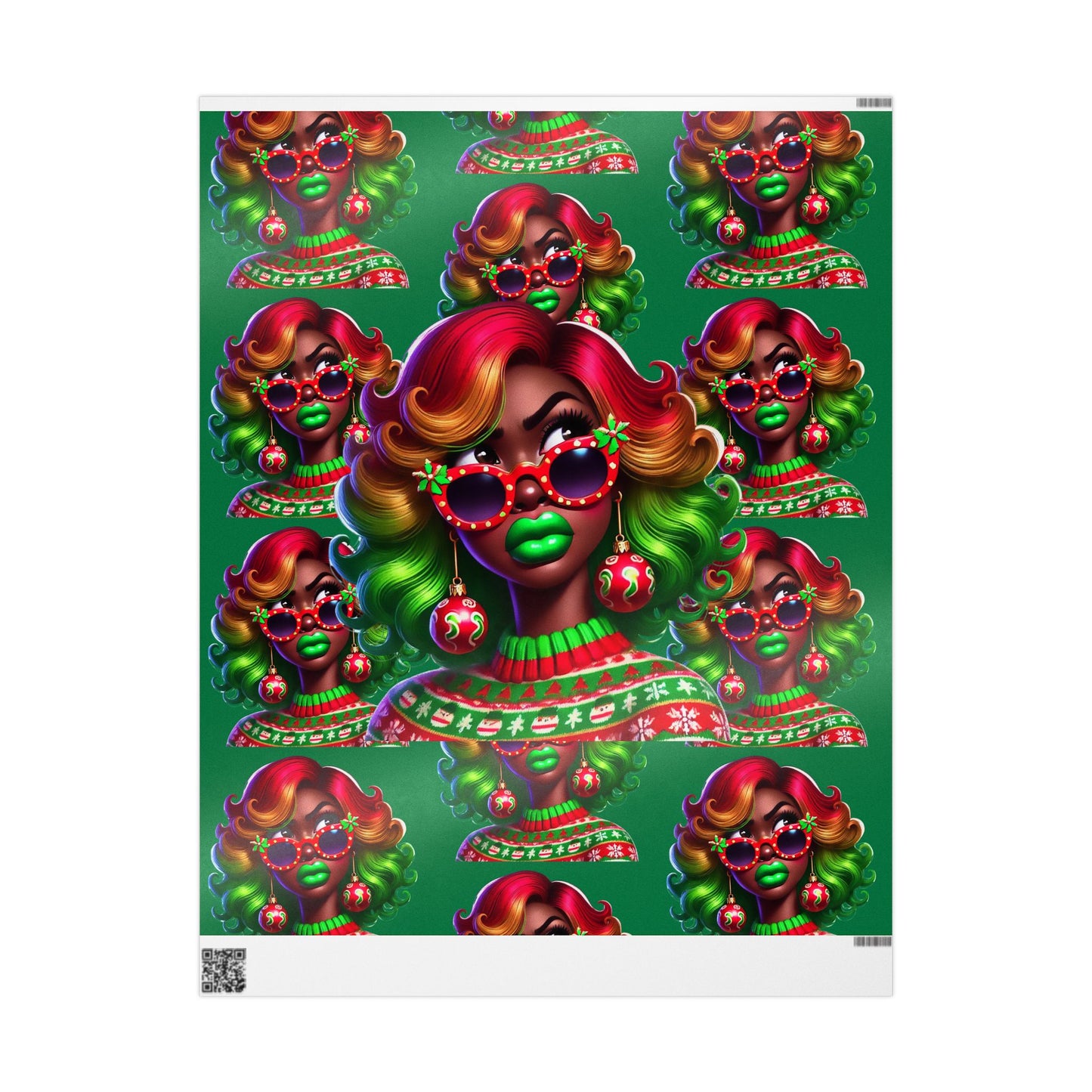 Christmas Quirky Girl 10 Gift Wrapping Papers