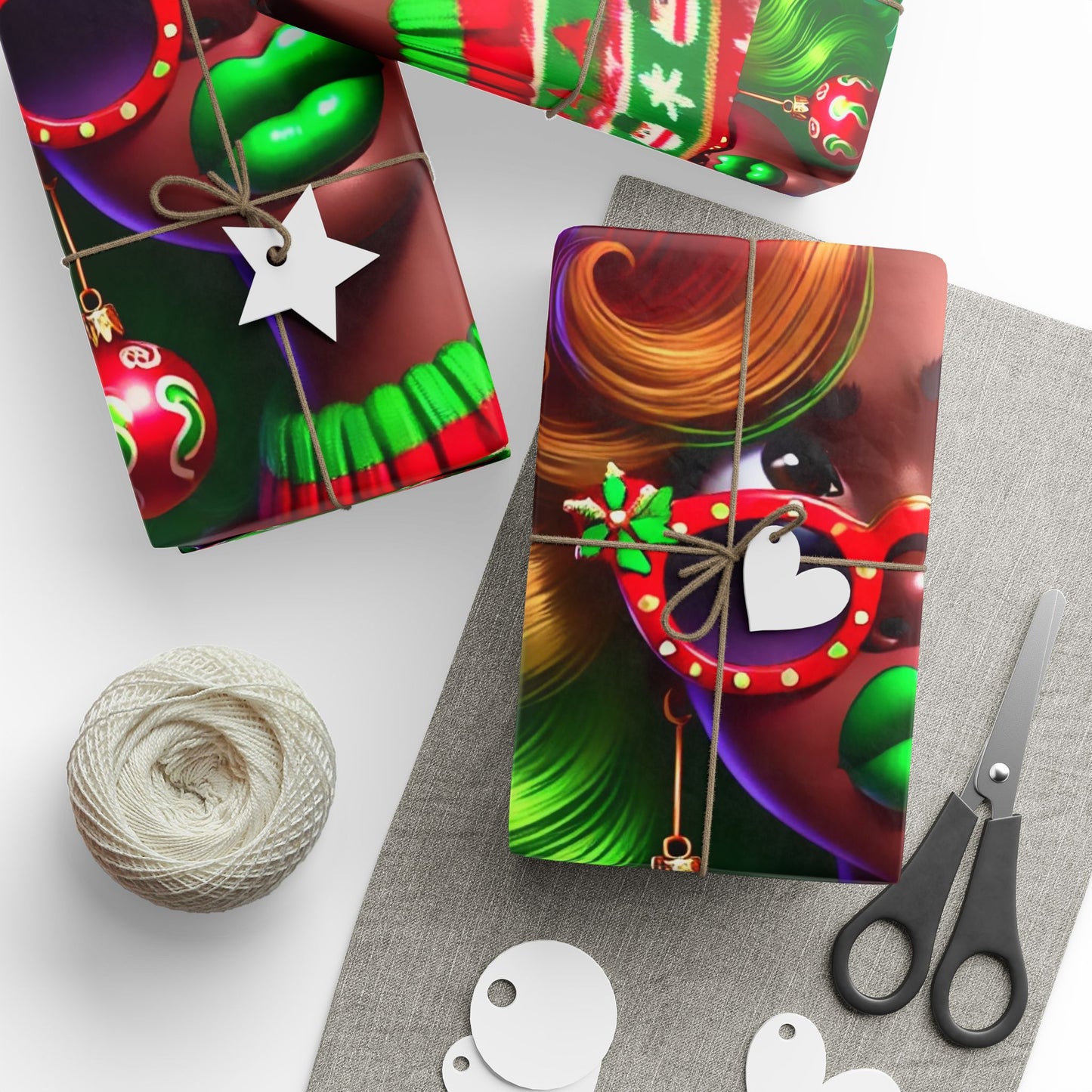 Christmas Quirky Girl 10 Gift Wrapping Papers