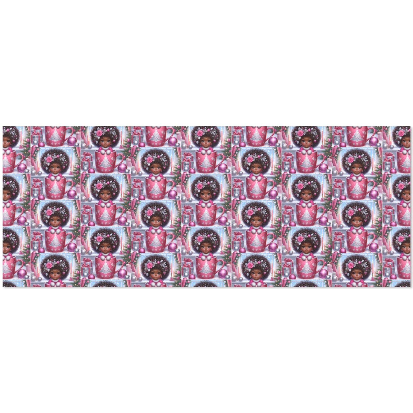 Christmas Cocoa 2 Custom Gift Wrapping Paper 58"x 23" (1 Roll)(Made in Queens)