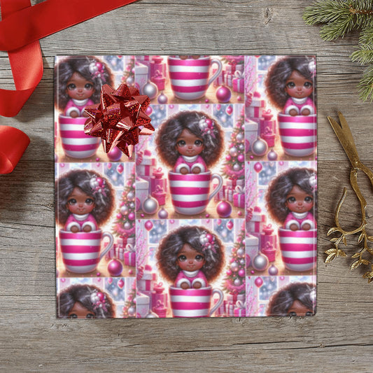 Christmas Cocoa 13 Custom Gift Wrapping Paper 58"x 23" (1 Roll)(Made in Queens)